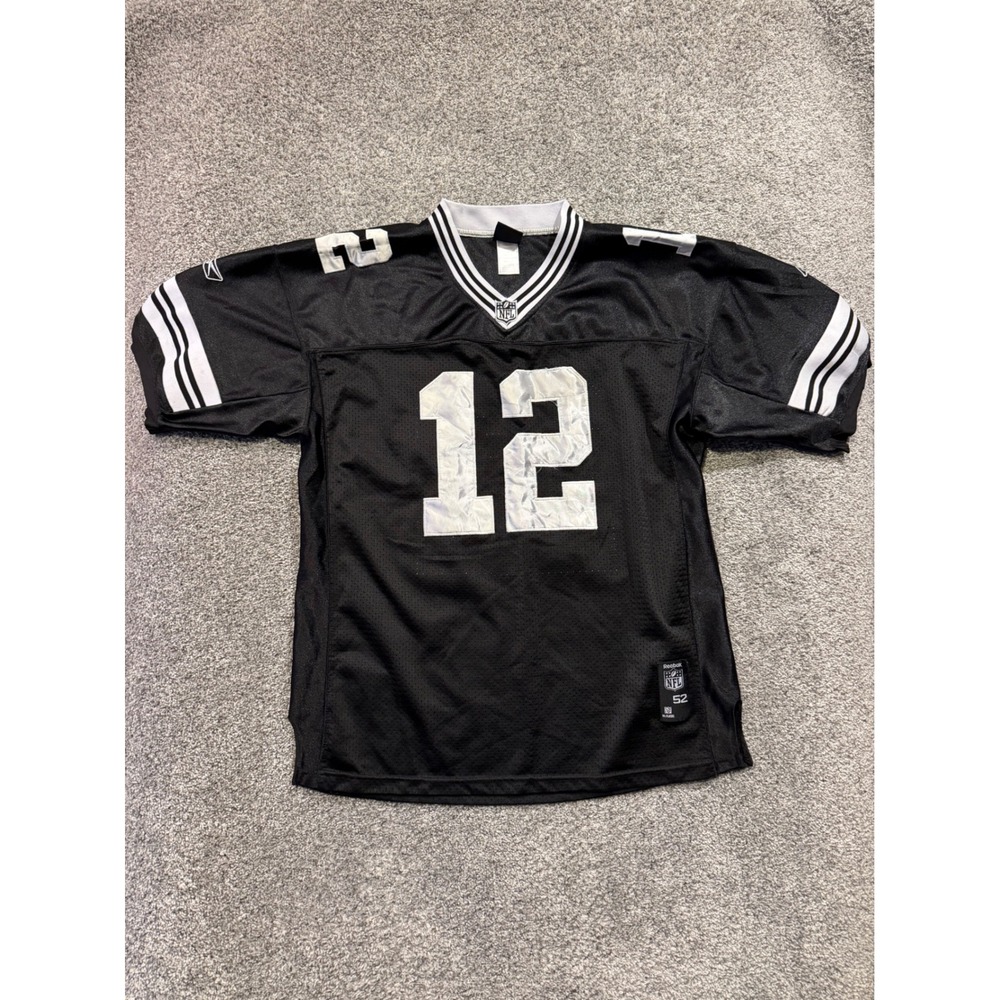 Reebok Jersey Mens 52 Black Aaron Rodgers Green Bay Packers NFL Onfield *